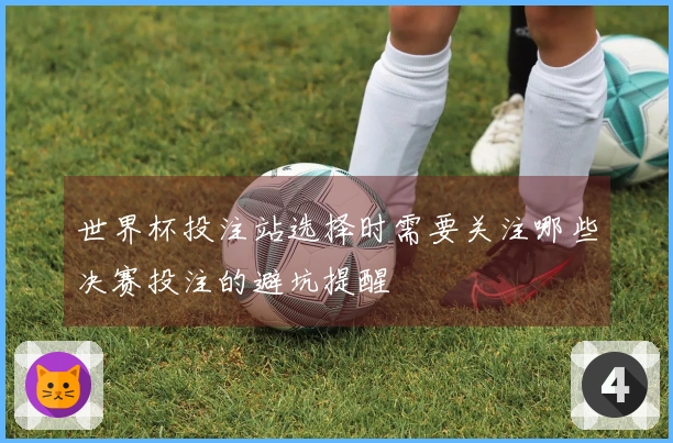 世界杯投注站选择时需要关注哪些决赛投注的避坑提醒